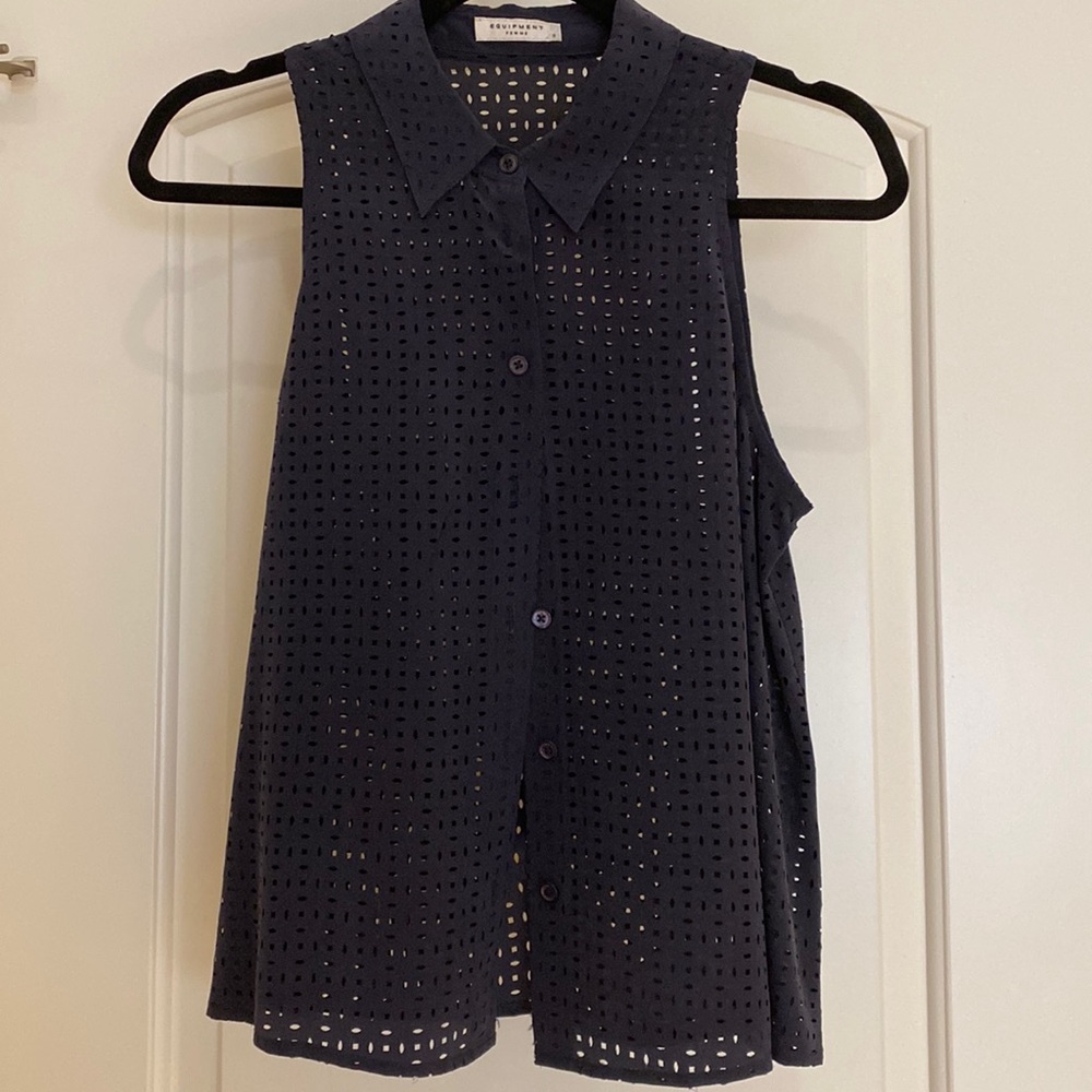 EQUIPMENT SIZE SMALL NAVY CAMISOLE